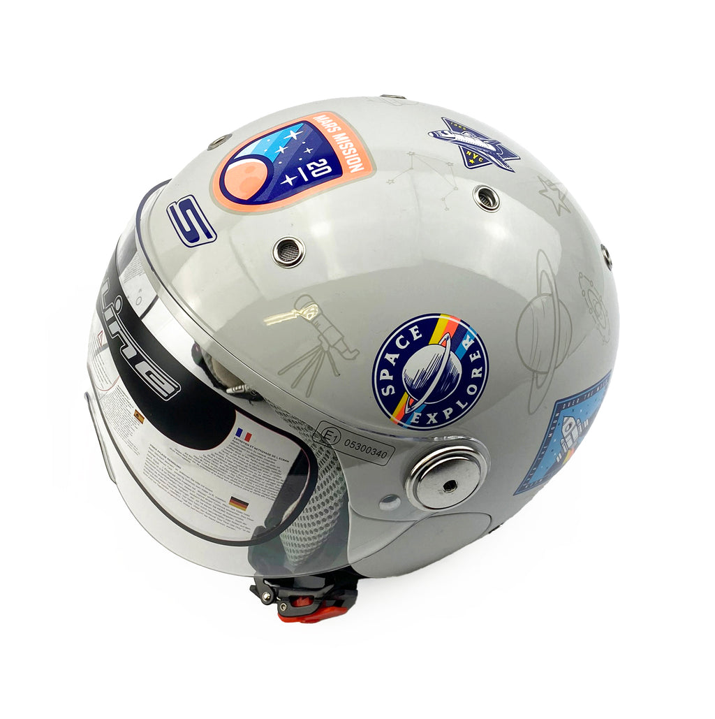 KIDS HELMET Large 51-52cm - SPUTNIK S775 Silver, S-Line JJS2G1003