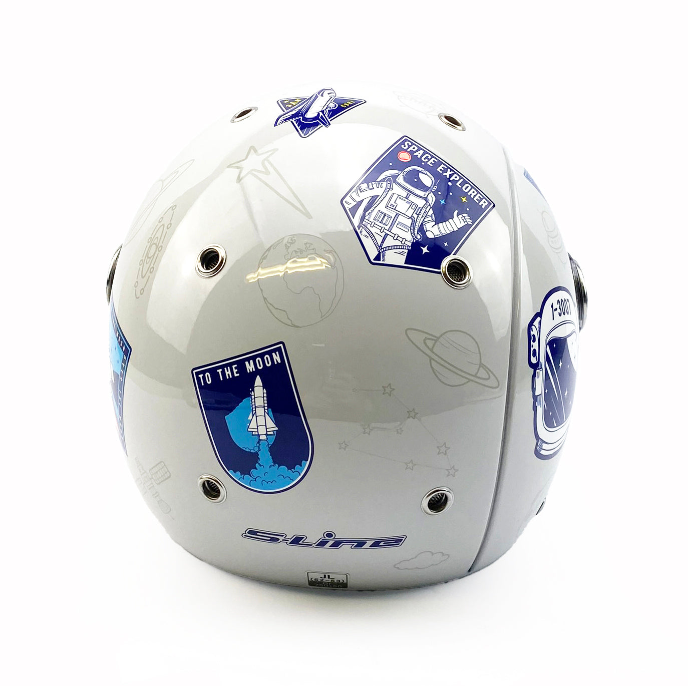 KIDS HELMET Large 51-52cm - SPUTNIK S775 Silver, S-Line JJS2G1003