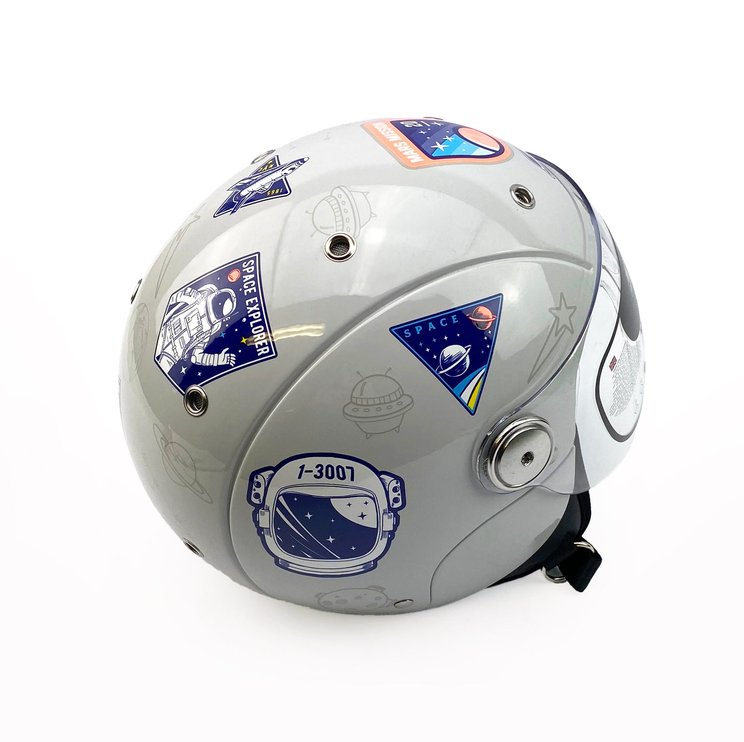 KIDS HELMET Large 51-52cm - SPUTNIK S775 Silver, S-Line JJS2G1003
