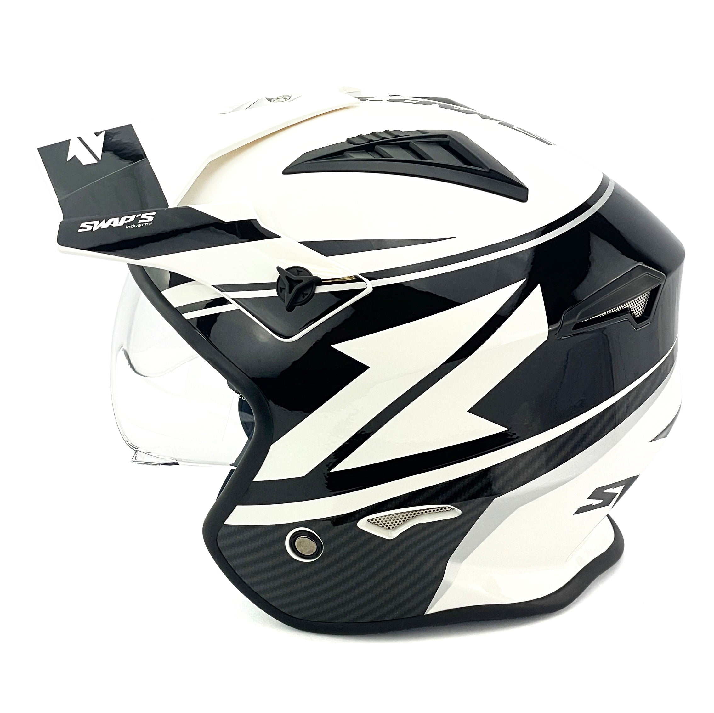 HELMET JET - XS 54cm White/Black, SWAPS S769, JTR2G1101