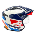 HELMET JET - Small 56cm White/Red/Blue, SWAPS S769, JTR2G1502
