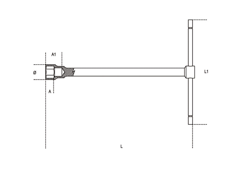 T-Handle Hexagon Socket Wrench 6mm - Beta Tools 950 6