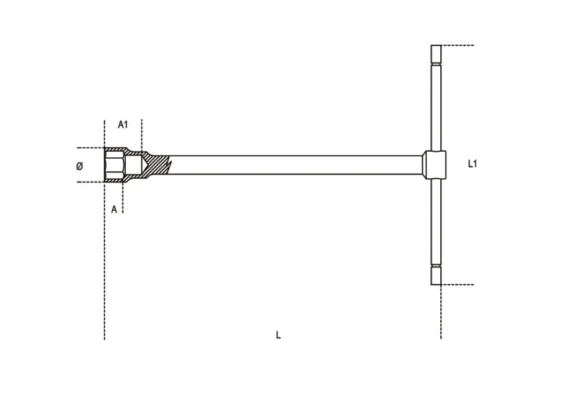 T-Handle Hexagon Socket Wrench 27mm - Beta Tools 950 27