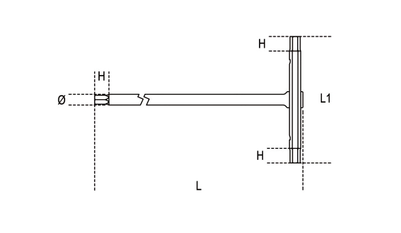 T-Handle Wrench with Three Hexagon Male Ends 2mm - Beta Tools 951 2