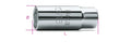 1/2 Square Drive Spark Plug Socket Chrome-Plated Hexagon End 20.8mm - Beta Tools 956C 20,8