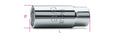 1/2 Square Drive Spark Plug Socket Chrome-Plated Hexagon End 14mm - Beta Tools 956C 14