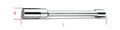 1/2 Square Drive Spark Plug Socket Bi-Hex Long Series 16mm - Beta Tools 956L 16