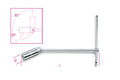 T-Handle Spark Plug Wrench with Swivelling Socket 16mm - Beta Tools 957 16