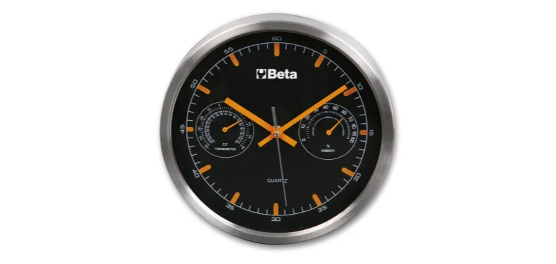 Clock with Thermometer and Hygrometer 26cm Diameter - BETACollection 9594