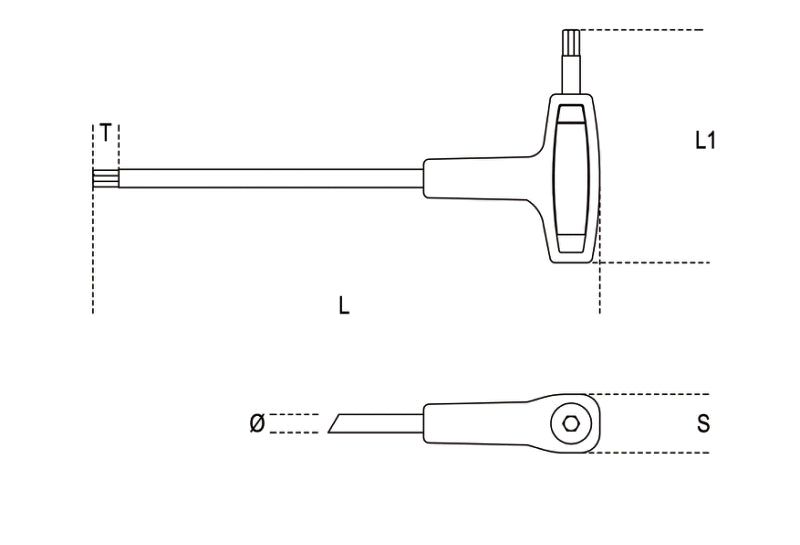 Offset Hexagon Key Wrench with High Torque Handle 2mm - Beta Tools 96T 2