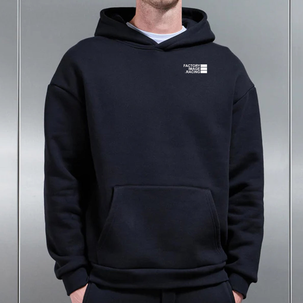 MINIMAL BLACK UNISEX HOODIE - 2XL