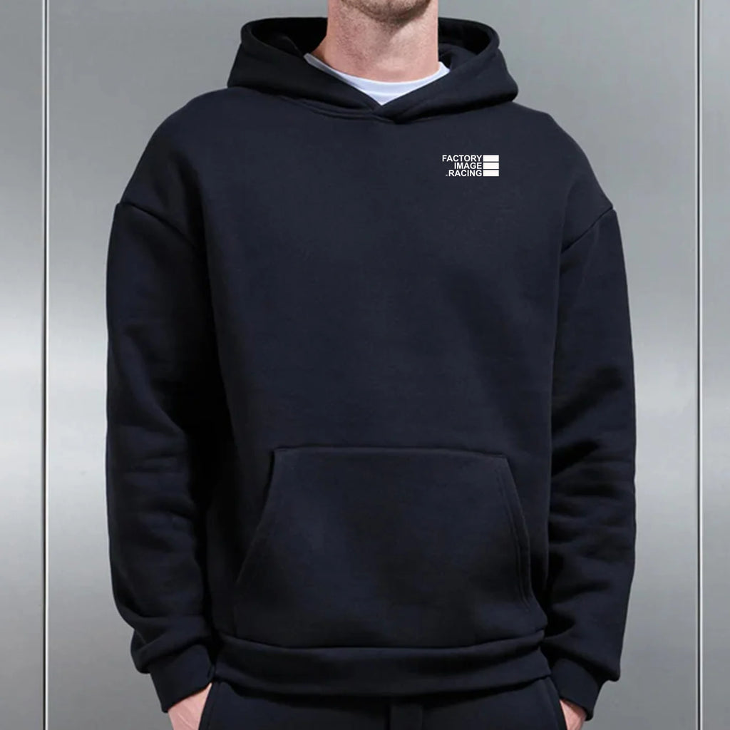 MINIMAL BLACK UNISEX HOODIE - XL