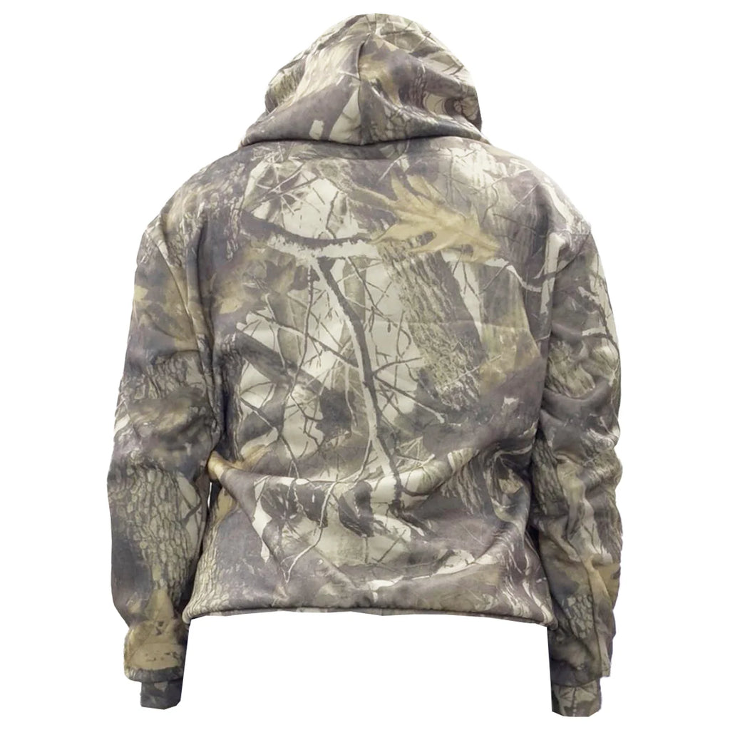 CAMO WITH WHITE TEXT UNISEX HOODIE - XL