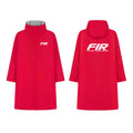 CHANGING DRY ROBE - FIR TEXT - RED - KIDS 5/8