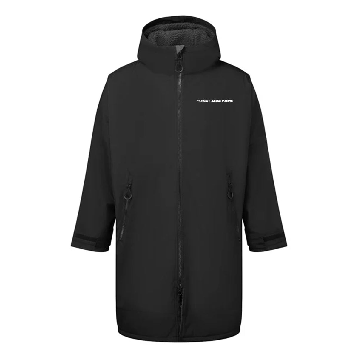 CHANGING DRY ROBE - FIR TEXT - BLACK - ADULT L/XL