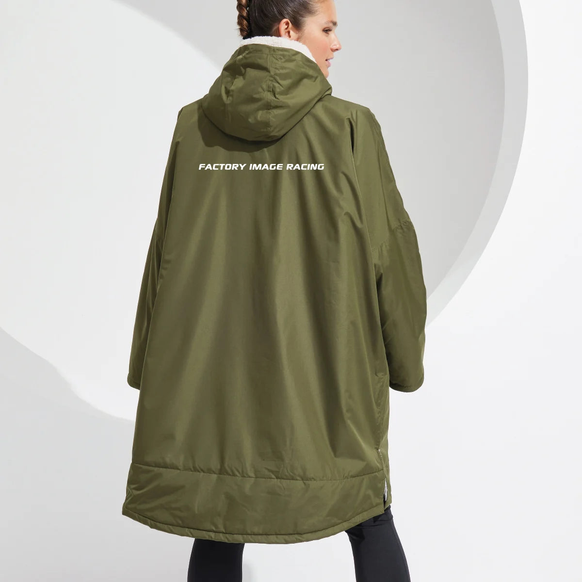 CHANGING DRY ROBE - FIR TEXT - GREEN - ADULT S/M