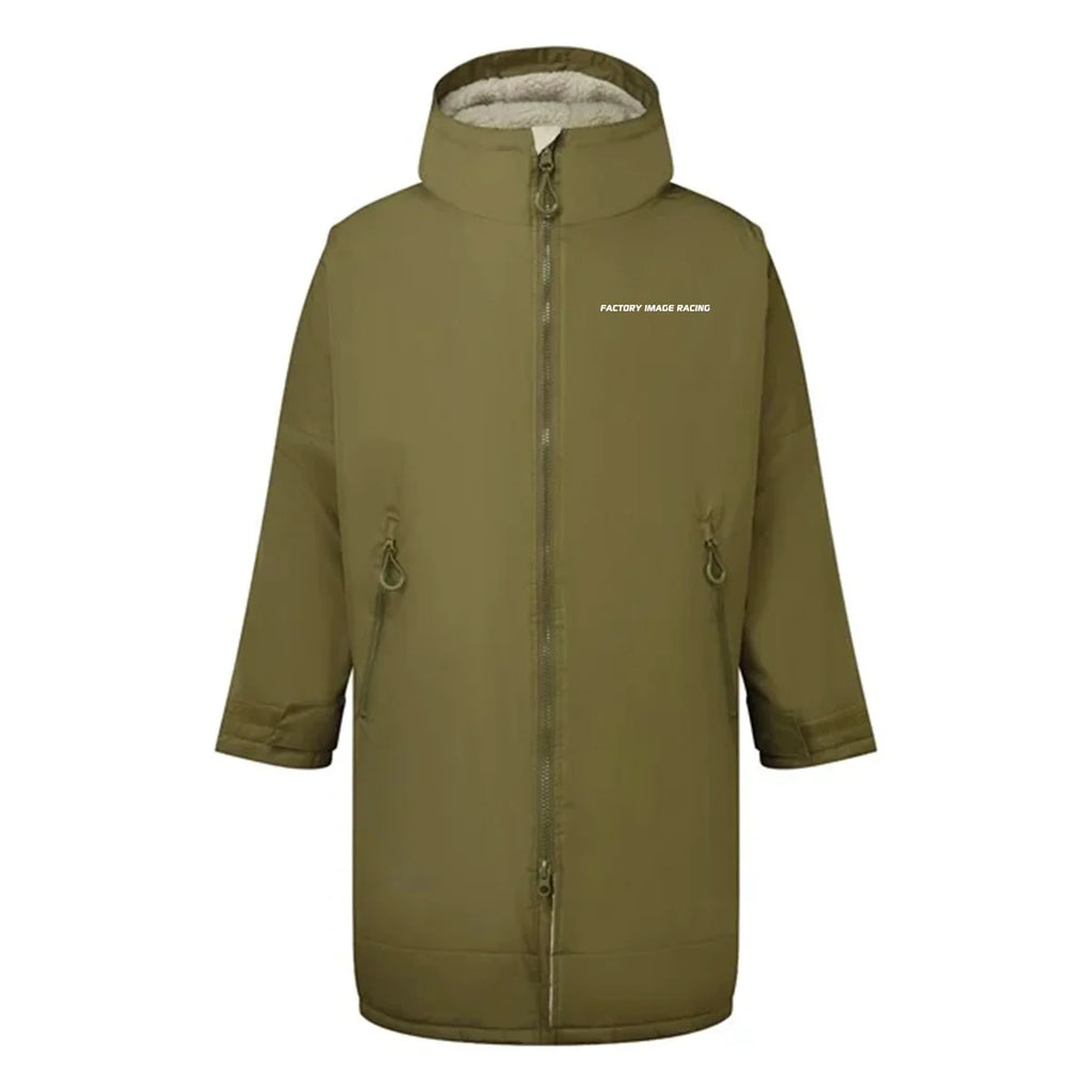 CHANGING DRY ROBE - FIR TEXT - GREEN - ADULT S/M