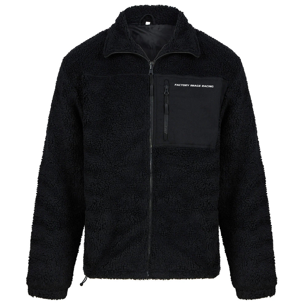 SHERPA FLEECE JACKET BLACK LARGE FLEECE LINED, FRONT POCKET