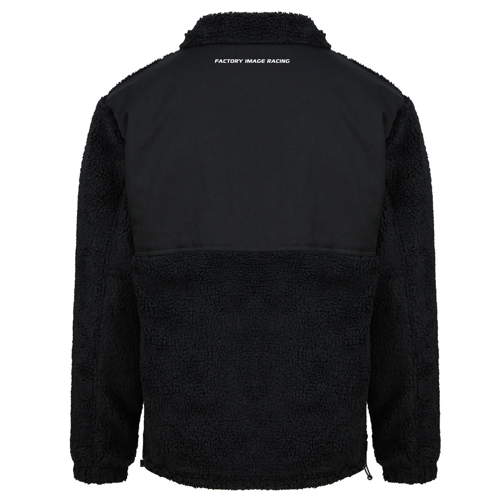 SHERPA FLEECE JACKET BLACK SMALL, FLEECE LINED, FRONT POCKET