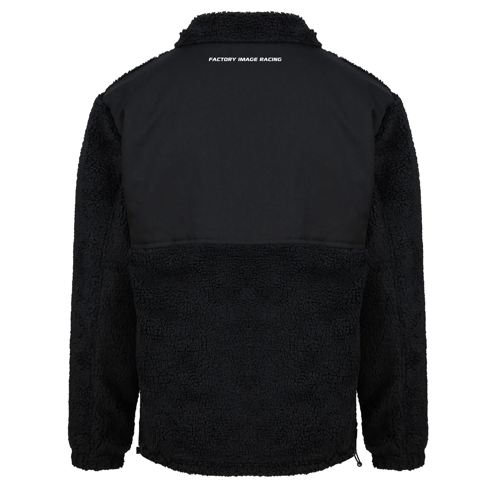 SHERPA FLEECE JACKET BLACK SMALL, FLEECE LINED, FRONT POCKET