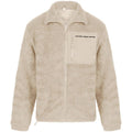 SHERPA FLEECE JACKET CREAM LARGE, FLEECE LINED, FRONT POCKET