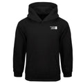 WHITE TEXT MINIMAL BLACK KIDS HOODIE - SIZE - 1/2