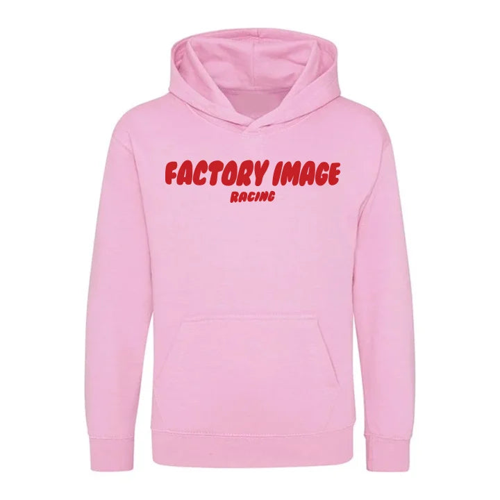 BUBBLE TEXT PINK KIDS HOODIE - SIZE - 9/11