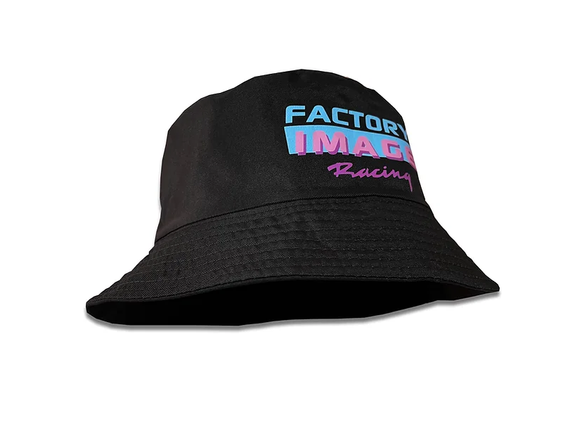 BLACK BUCKET HAT - RETRO VICE DESIGN - SMALL / MEDIUM