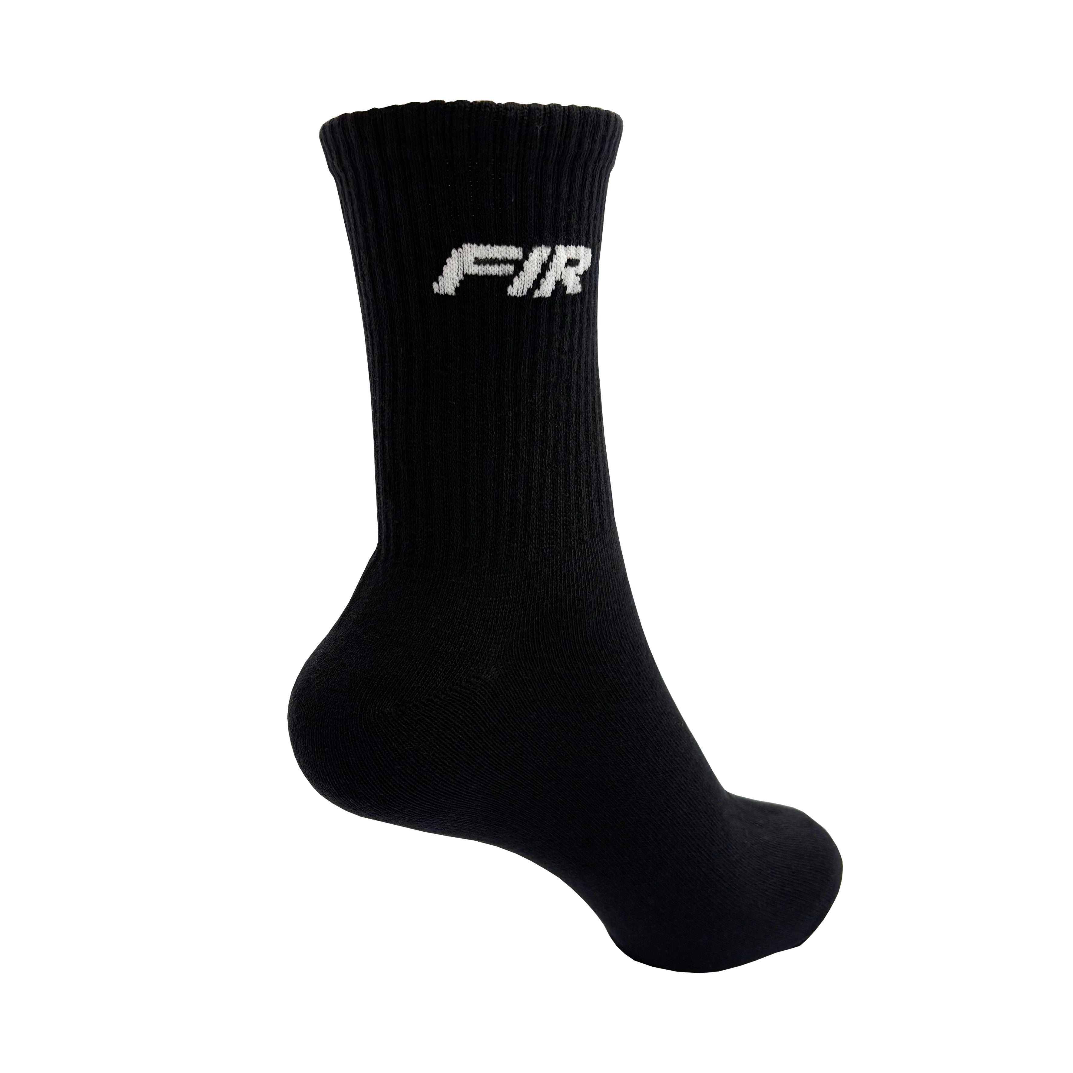 UNISEX SOCKS BLACK WITH WHITE FIR DESIGN SIZE L (UK 7-11)
