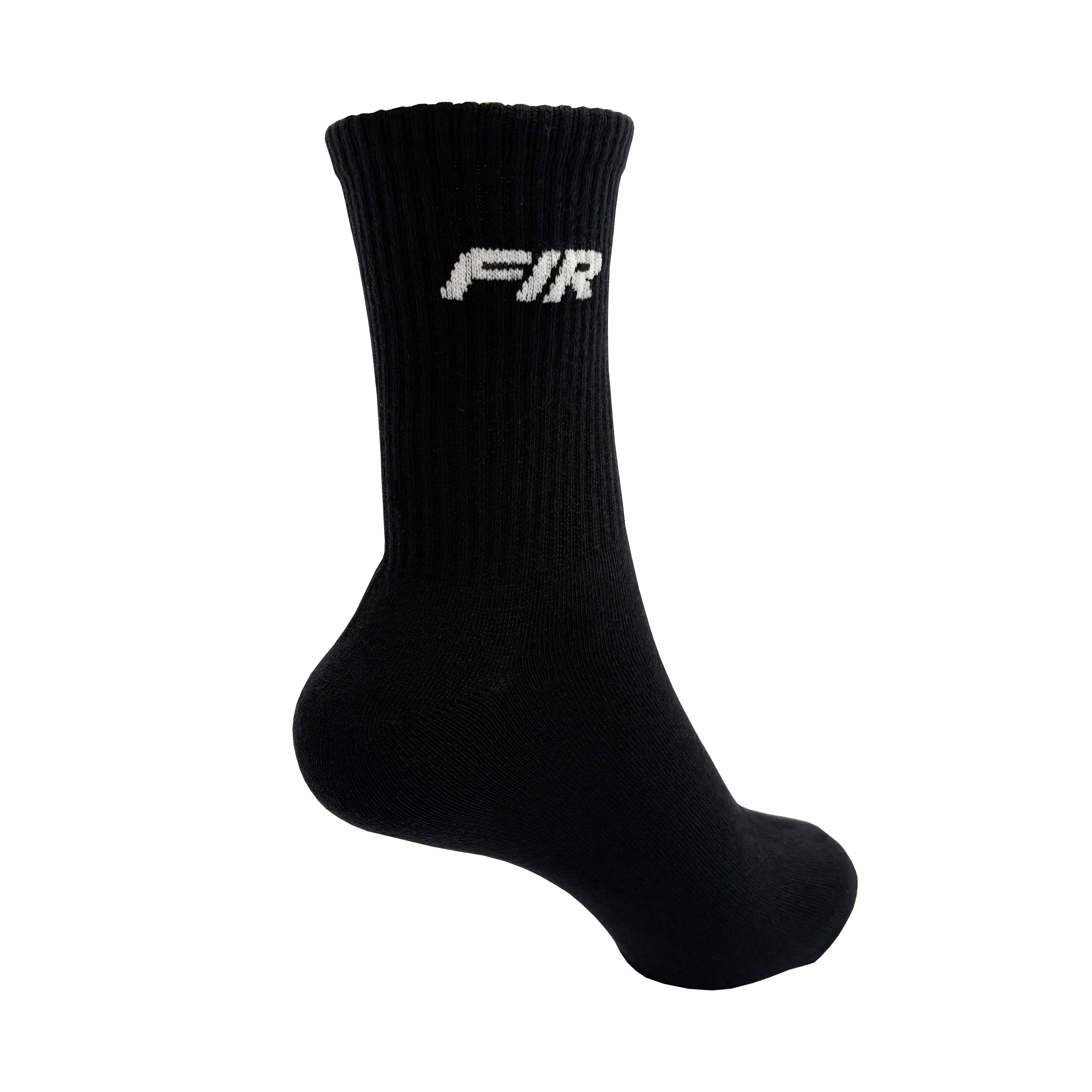 UNISEX SOCKS BLACK WITH WHITE FIR DESIGN SIZE S (UK 4-7)