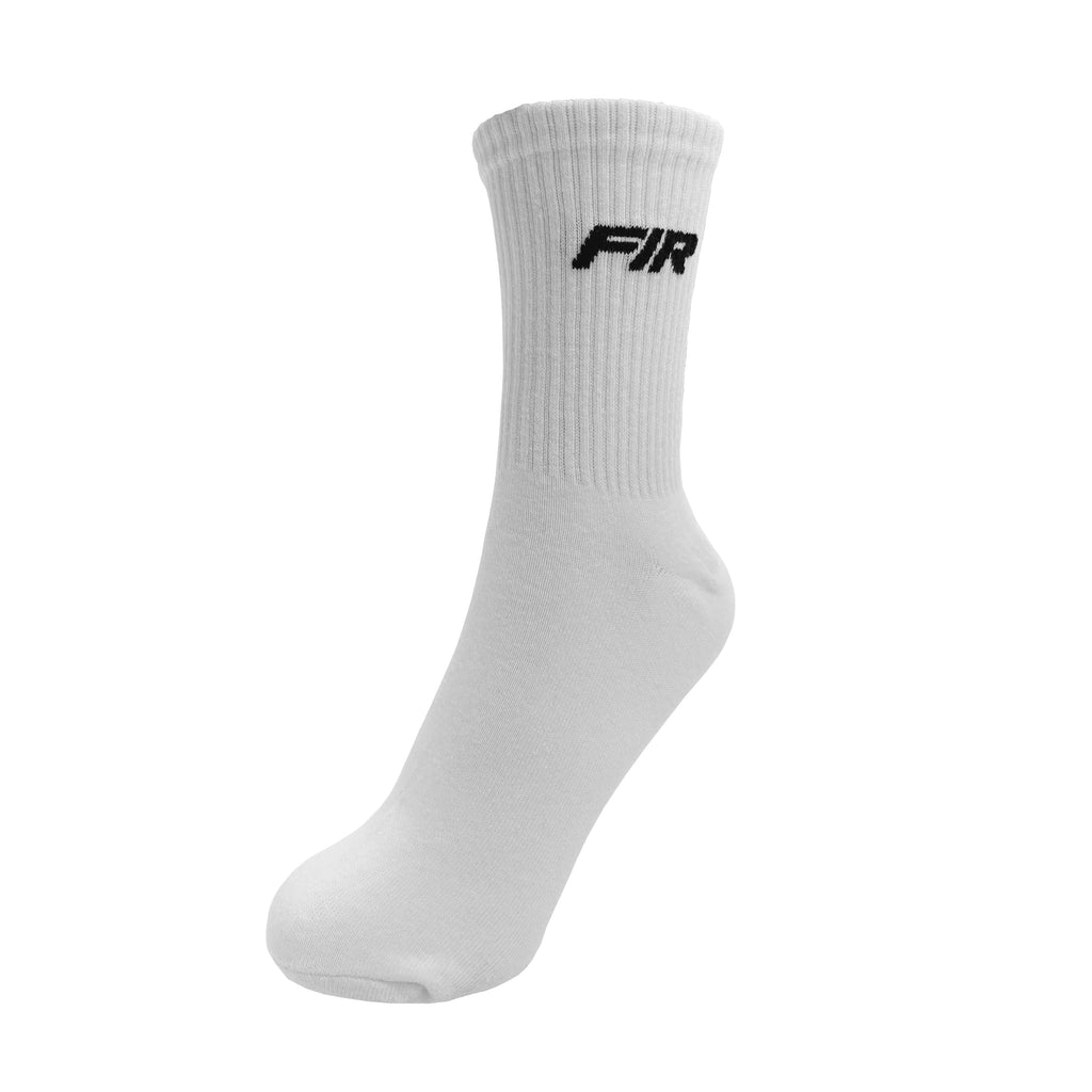 UNISEX SOCKS WHITE WITH BLACK FIR DESIGN SIZE S (UK 4-7)