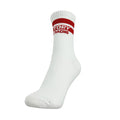 UNISEX SOCKS WHITE WITH RED FIR DESIGN SIZE S (UK 4-7)