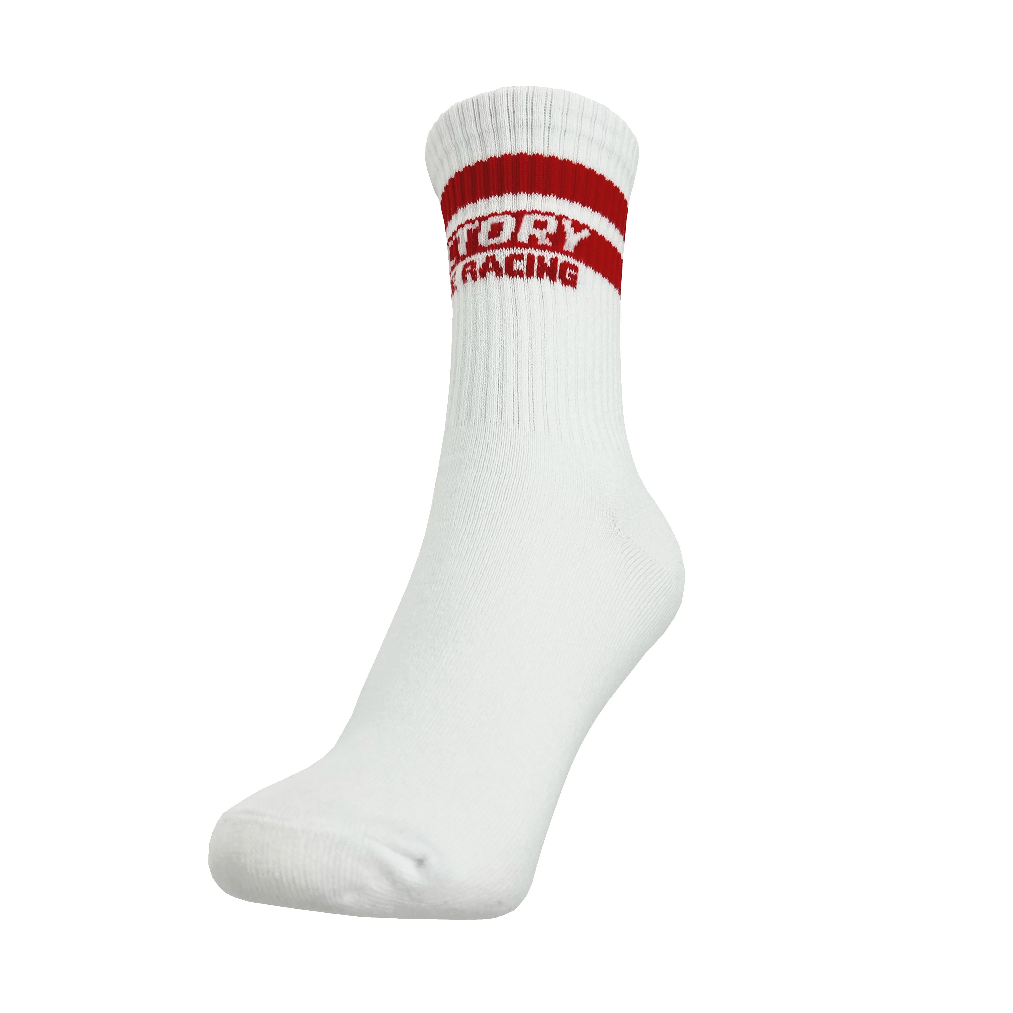 UNISEX SOCKS WHITE WITH RED FIR DESIGN SIZE S (UK 4-7)