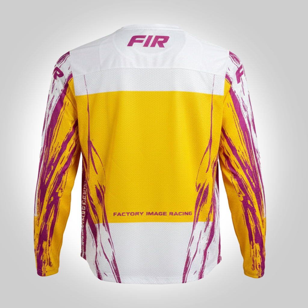EFFEX JERSEY YELLOW AND PURPLE XL, MX RACE WEAR, ENDURO GEAR