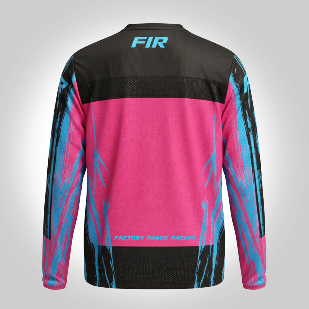 EFFEX JERSEY PINK AND BLUE L, MX RACE WEAR, ENDURO GEAR