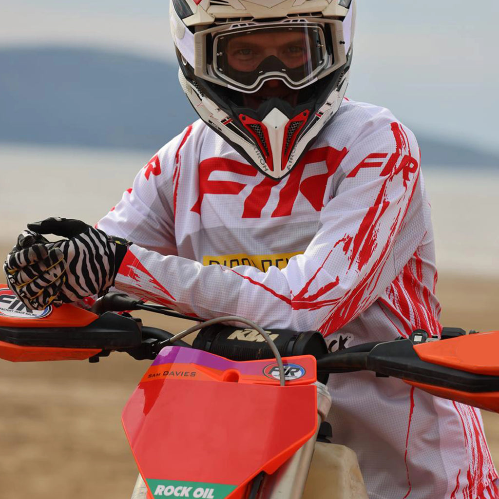 EFFEX JERSEY GREY AND RED XL, MX RACE WEAR, ENDURO GEAR