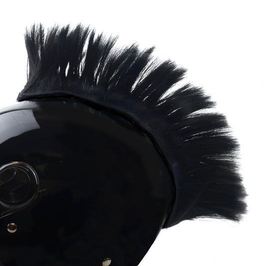 HELMET DECORATION MOHAWK BLACK, ADHESIVE LOOSE HAIR BLADE DESIGN