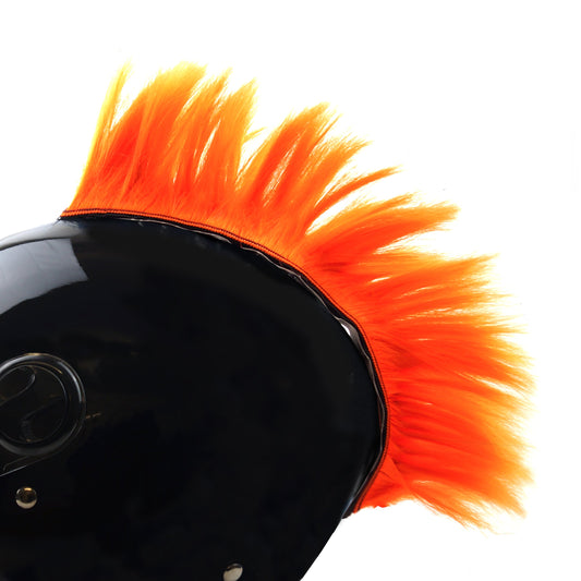 HELMET DECORATION MOHAWK ORANGE, ADHESIVE LOOSE HAIR BLADE DESIGN