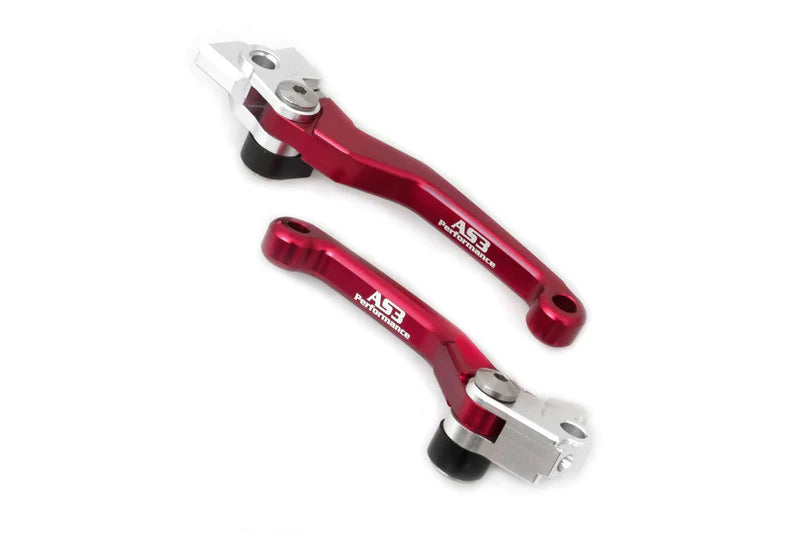 BETA 125 200 250 300 350 390 430 480 RR XTRAINER 2013-2023 AS3 FRONT BRAKE & CLUTCH FLEXI LEVERS RED