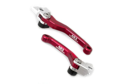 BETA 125 200 250 300 350 390 430 480 RR XTRAINER 2013-2023 AS3 MANETAS FLEXI DE FRENO Y EMBRAGUE DELANTERO ROJO