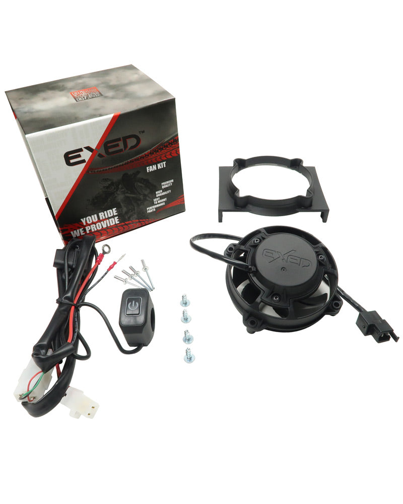 Exed Parts™ – Kit with Exed Radiator Fan and Mounting Bracket for BETA RR, with Led ON/OFF Switch, Models from 2020 to 2023
