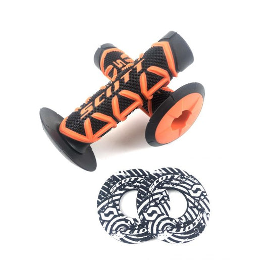Scott Sports USA 219626-1008 Poignées de moto Diamond avec beignets Orange/noir Taille unique