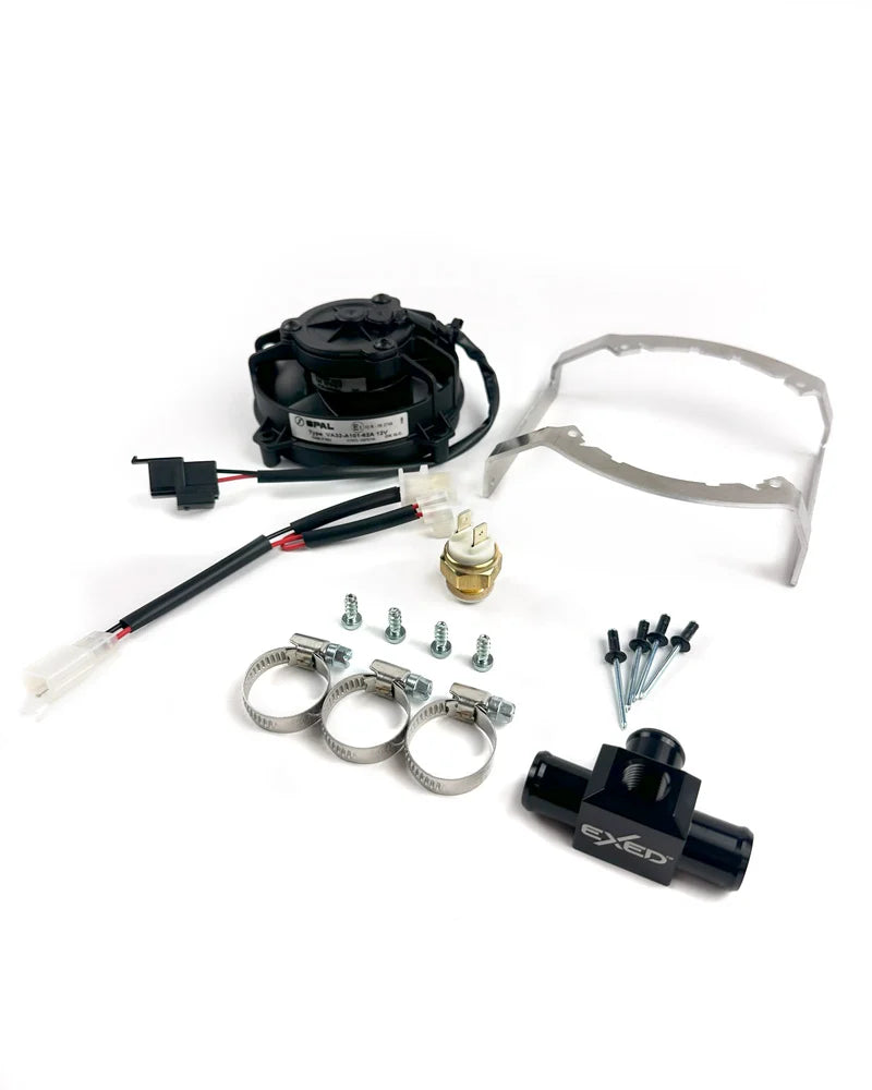 Original SPAL Radiator Cooling Fan and Mounting Kit for RIEJU, with Thermoswitch, Dirt Bike models from 2021-2024 MR range