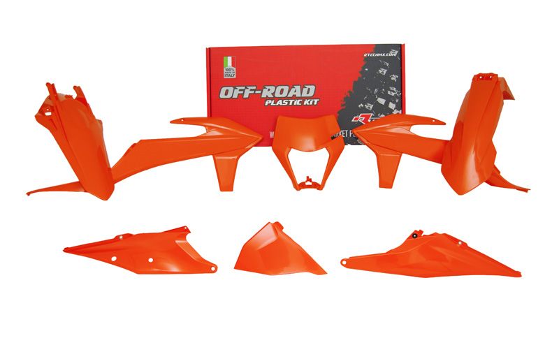 PLASTIC KIT/6 2020-23 EXC/EXC-F ORANGE, RTECH R-KITKTM-AR0-520