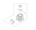 Genuine KTM Group (KTM HUSQVARNA GASGAS) 300 TBI Cylinder complete kit A45030138000