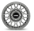15x10 ASSAULT INDUSTRIES HELLFIRE BEADLOCK WHEELS, MATTE TITANIUM 4/136 4/137 (4x136 4x137) WHL-136-4-15-10-ILMT