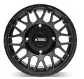 15x7 ASSAULT INDUSTRIES HELLFIRE BEADLOCK WHEELS, SATIN BLACK 4/136 4/137 (4x136 4x137) WHL-136-4-15-7-ILSB