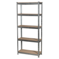 STORAGE RACKING UNIT 5 SHELVES, GALVINIZED, 150KG CAPACITY PER SHELF