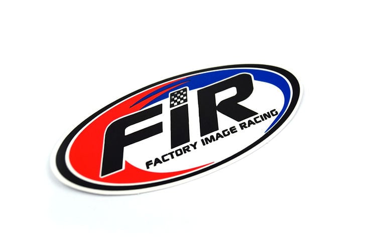 FACTORY IMAGE RACING (FIR) STICKER LAMINATED VYNIL - OVAL 11 x 5cm