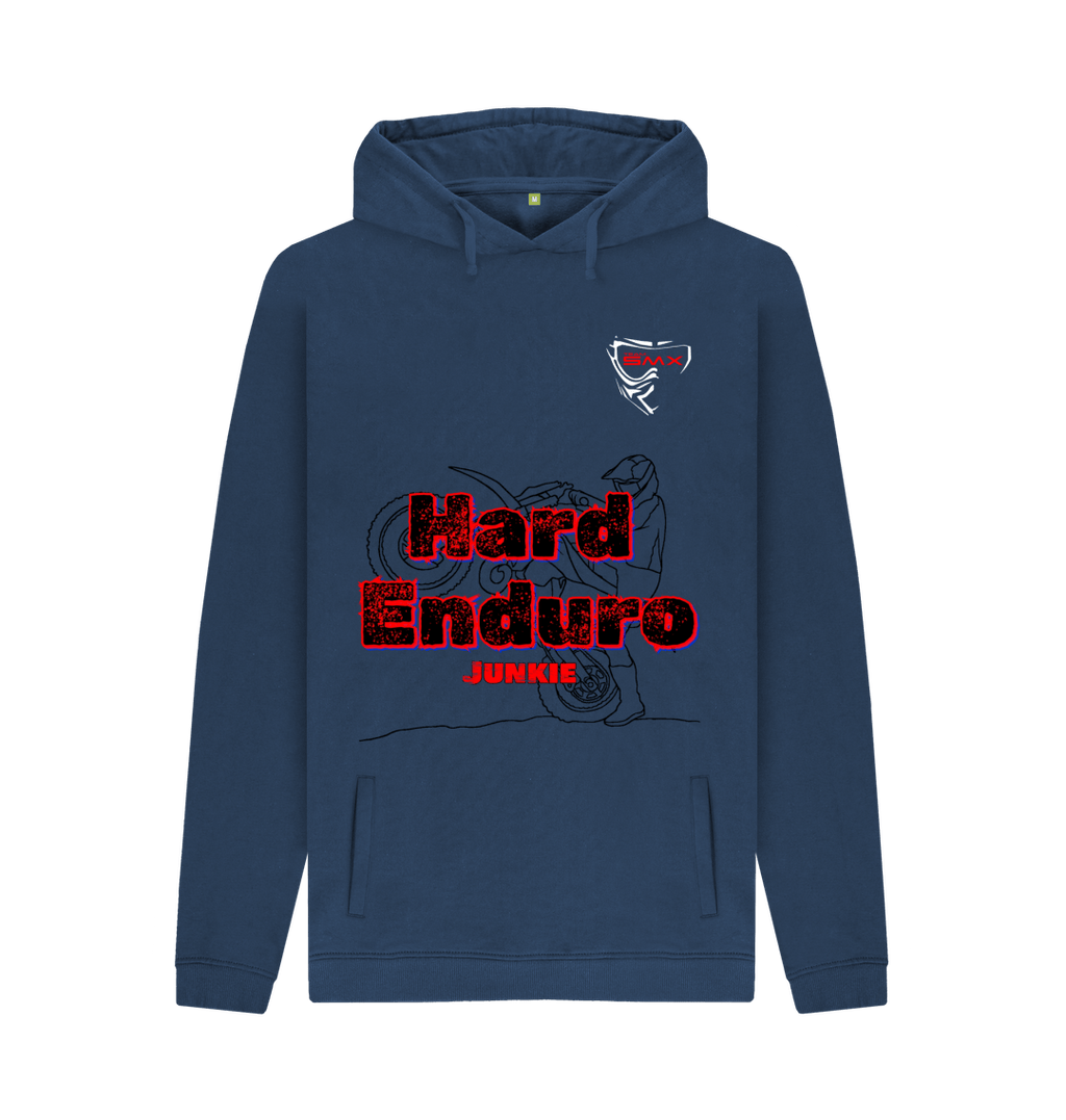 Navy Printed Hoody Front
